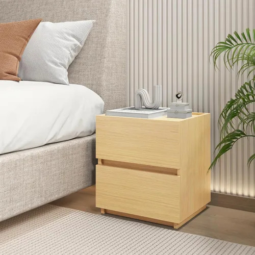 Vista 2 de furtble Cómoda apilable de 2 cajones, cubo de almacenamiento multiusos para dormitorio, armario de almacenamiento para entrada, mesita de noche