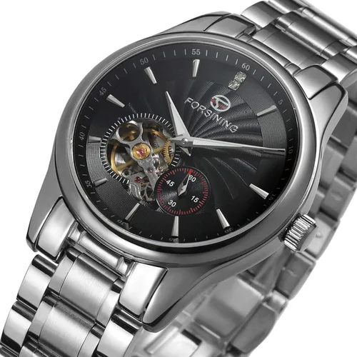 Vista 4 de FORSINING Reloj analógico de lujo para hombre con movimiento automático de acero inoxidable colección FSG9406M4S2, Moderno