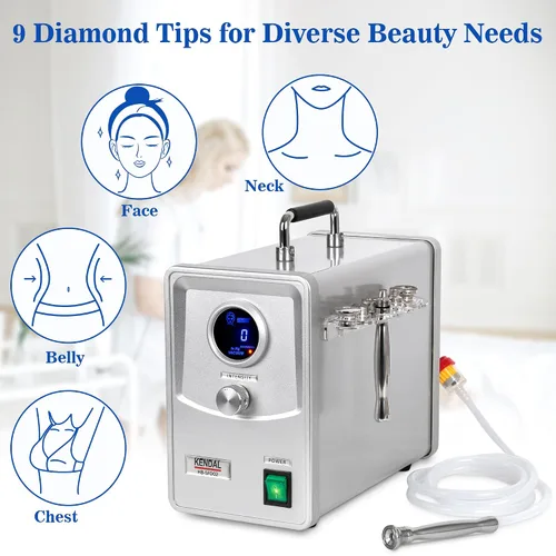 Vista 3 de Kendal Máquina profesional de Microdermabrasion del diamante, equipo facial del cuidado de piel de Dermobrasion con pantalla digital también bueno