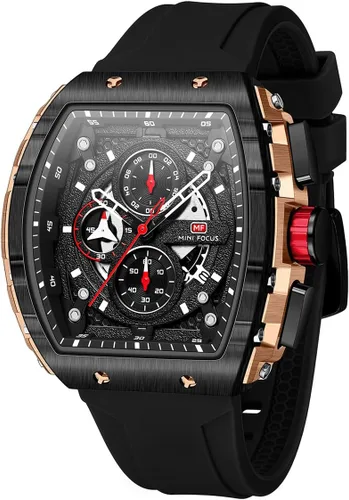 Vista 7 de AIMES Watch Wristwatch for Men Fashion Casual Cool Big Dial Watch Luminous Waterproof Sport Analog Quartz Business Mens Watches Silicon Strap Dress