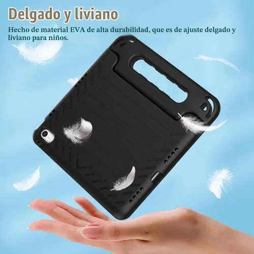 Vista 4 de AVAWO - Funda infantil para iPad de 10.9 pulgadas con protector de pantalla integrado, duradera, a prueba de golpes, ligera, con mango protector