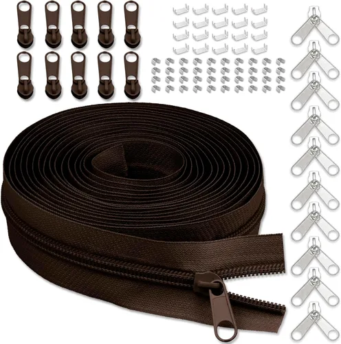 Vista 29 de Cinta de cremallera de nailon #3 para coser: YZSFIRM 10 yardas negras por The Yard Cremalleras de bobina de nailon para costura DIY y manualidades