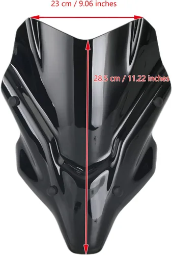 Vista 5 de Parabrisas de motocicleta para Yamaha MT-07 2021 Negro