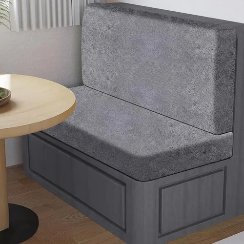 Vista 2 de ANARACHON Fundas de cojín elásticas con aspecto de cuero para caravana, fundas de cojín para asiento de cabina de caravana