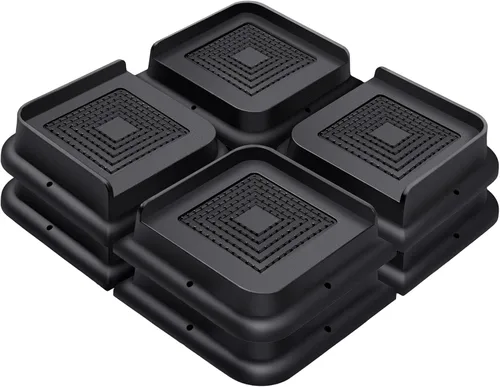 Vista 45 de ANNKUT Elevadores de cama de 1 pulgada resistentes, elevadores de muebles para cama, escritorio, mesa, sofá, sofá, elevadores de cama de gran