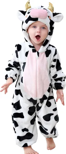 Vista 22 de Disfraz infantil de Halloween para cosplay, traje de animal con capucha para niños Mono