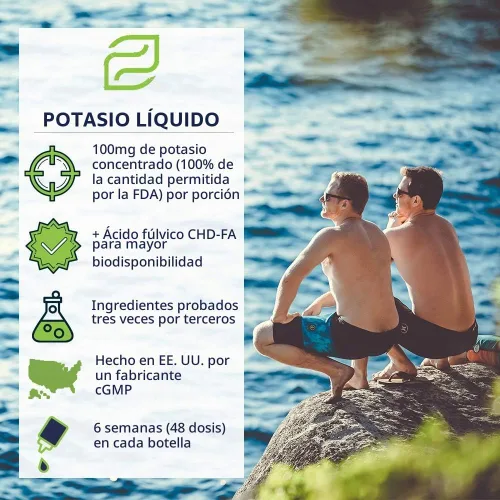 Vista 4 de Suplemento iónico líquido de citrato de potasio Electrolito de potasio Apoya un corazón saludable Equilibrio de pH intestinal saludable