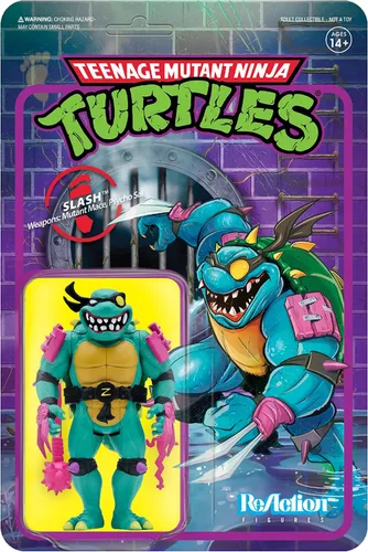 Vista 5 de Super7 Tortugas Ninja Mutantes Adolescentes Figura de Reacción Mondo Gecko de 3.75 pulg