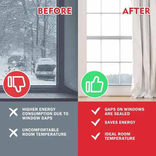 Vista 3 de LLPT Cinta Transparente para Sellado contra la Intemperie de 4" x 108 Pies para Ventana y Puerta Cinta Resistente a la Intemperie de Ultra Alto