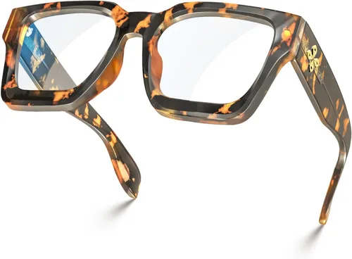 Vista 25 de VISOONE Rectángulo TR90 UV400 - Gafas antirreflejos para computadora Alyssum Blanco