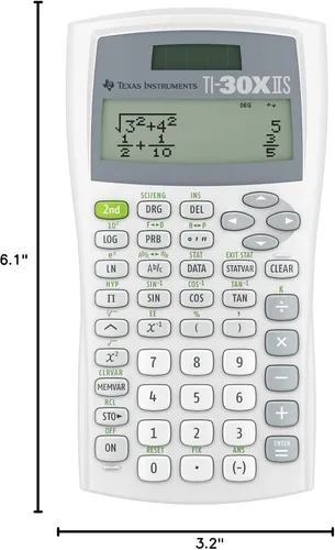 Vista 11 de Calculadora científica Texas Instruments TI-30 X IIS 2-Linea, Blanco