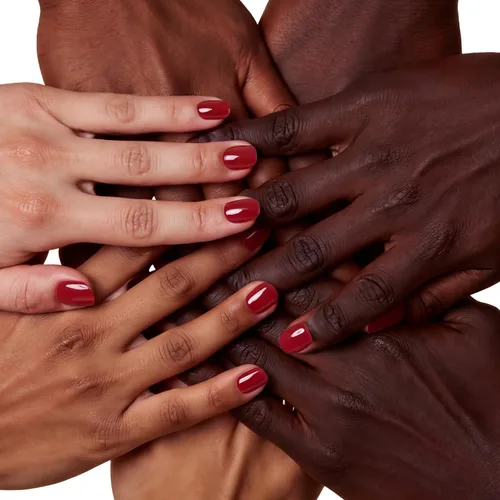 Vista 2 de ohora Tiras de uñas de gel semicuradas Rojo, Sólido N Addict N Adicto