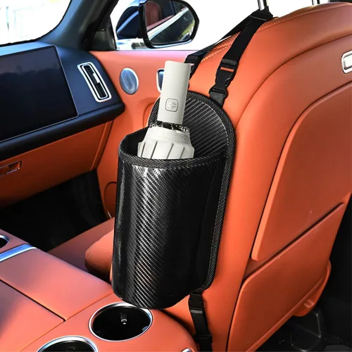 Vista 4 de Expansor grande para portavasos de automóvil, bolsa colgante de almacenamiento lateral del asiento, bolsa colgante de fibra Mertial para botellas