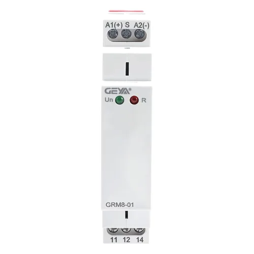 Vista 9 de GEYA Relé electrónico de bloqueo relé de impulso de memoria SPDT 16A voltaje de amplio rango montado en riel DIN (GRM8-02, AC/DC12V ~ 240V)