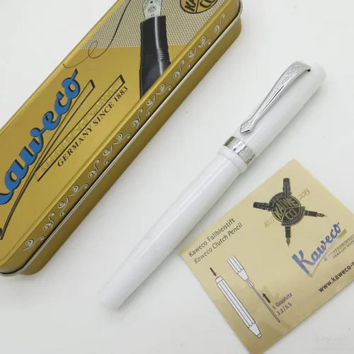 Vista 15 de Kaweco STUDENT 20's Jazz Bolígrafo I Business Bolígrafo de acrílico de alta calidad en marrón y crema I Elegante bolígrafo con caja de regalo