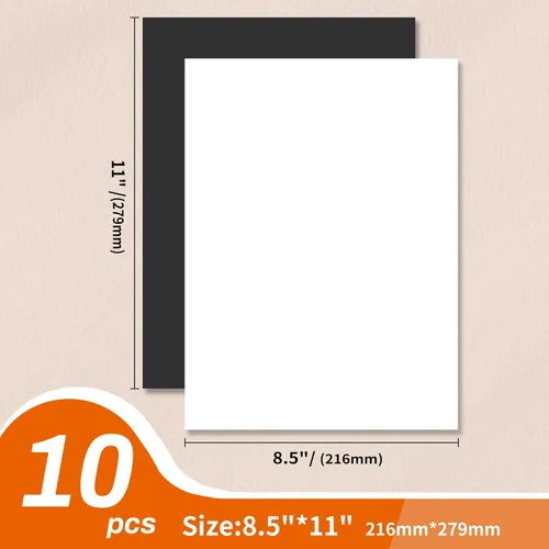 Vista 7 de Hojas magnéticas de 8.5 x 11 pulgadas, paquete de 10 hojas magnéticas flexibles con respaldo adhesivo para manualidades e imanes de fotos, adecuadas