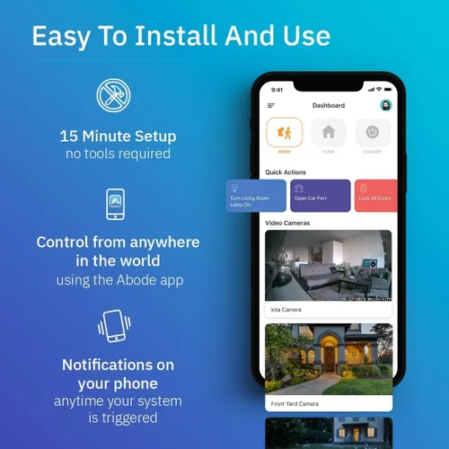 Vista 6 de Hub del sistema de seguridad Abode – Fácil instalación DIY - Monitoreo profesional opcional - Funciona con HomeKit, Alexa y Google Home