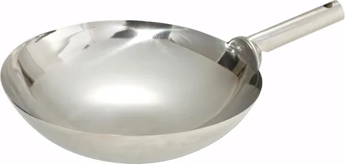 Vista 3 de Winco Soporte de anillo wok chapado en zinc, 8 pulgadas, acero, mediano