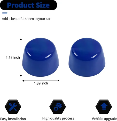 Vista 5 de Cubierta de Goma para Capó del Motor, Adorno de Adornos para Cuerpo de Vehículo para Jeep Wrangler JK JKU 2007-2018, Azul