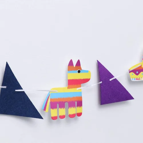 Vista 2 de Pancarta de piñata Cinco de Mayo para fiestas de cumpleaños para niños, sombrero de cactus colgante adorno para fiesta temática mexicana de verano