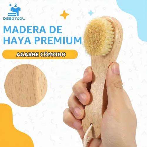 Vista 3 de DEBETOOL Cepillo de lavandería de 3 piezas para manchas en la ropa, cerdas