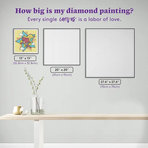 Vista 4 de DIAMOND ART CLUB Marvel Captain Marvel - Kit de pintura de diamantes en lienzo de superhéroe, arte de diamante redondo para adultos y todas