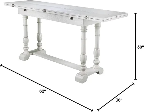 Vista 3 de SEI FURNITURE Edenderry Farmhouse - Mesa de comedor plegable con caballete, color marrón.