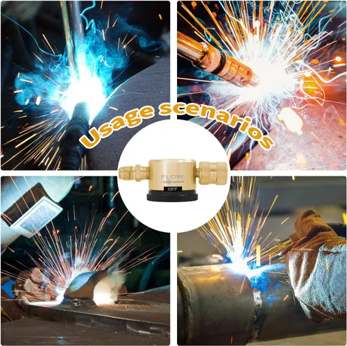 Vista 7 de WEIDOU - Herramienta de purga de nitrógeno amarilla mejorada para HVAC Modos de purga y frenado Regulador ajustable de 50-200 PSI Montaje