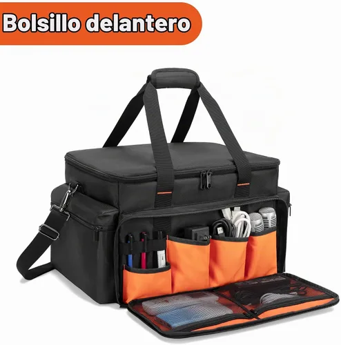 Vista 3 de Trunab Bolsa para archivos de cable DJ con divisores ajustables, funda