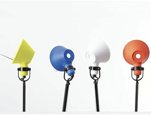 Vista 6 de Artemide Tolomeo Micro Bicolor Ajustable Sobremesa Edición Limitada - Nero/Corallo