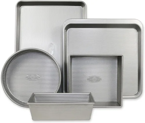 Vista 13 de USA Pan Juego de 3 piezas de moldes para hornear de acero aluminizado, resistente a la torsión y antiadherente