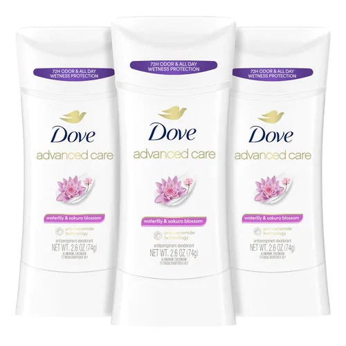 Vista 8 de Dove Advanced Care - Desodorante antitranspirante en barra de vainilla y manteca de cacao, 3 unidades, desodorante antitranspirante con tecnología