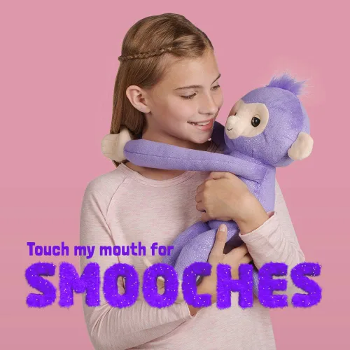 Vista 2 de WowWee Fingerlings Hugs - Mascota interactiva de mono bebé, peluche interactivo