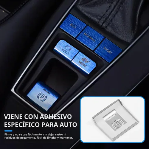 Vista 5 de 6 piezas de pegatinas para botones de panel de cambio de marcha adecuadas para Toyota Camry Hybrid 2018-2023, parche de aleación de aluminio