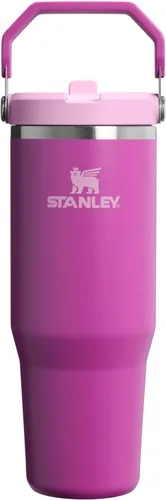 Vista 84 de STANLEY IceFlow 2.0 - Vaso con pajilla abatible con asa, 30 onzas, tapa giratoria y popote abatible, botella de agua a prueba de fugas, acero Tiza