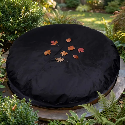 Vista 9 de DOITOOL Cubierta redonda para bañera de hidromasaje, impermeable, cubierta de spa para exteriores, protector redondo de 75 pulgadas para piscinas