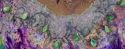 Vista 6 de Susan M. Epperly "Queen Nolani" Original Mixed Media Acrylic Painting 24" x 36" x 3" on Canvas