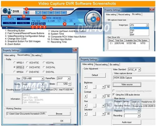 Vista 5 de Adaptador de captura de audio S-Video RCA compuesto para conectar y usar a USB DVR para PC