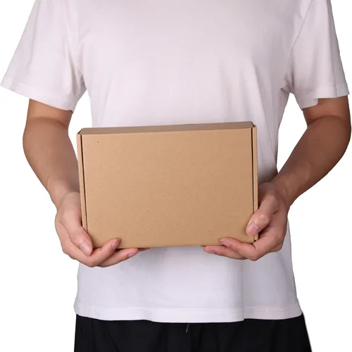 Vista 4 de Cajas de envío pequeñas de 9 x 6 x 2 pulgadas, juego de 6 cajas de Marrón
