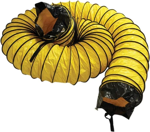 Vista 5 de Rubber-Cal Manguera de conducto de ventilación "Air Ventilator Yellow" (totalmente estirada), 04 pulgadas por 25 pies