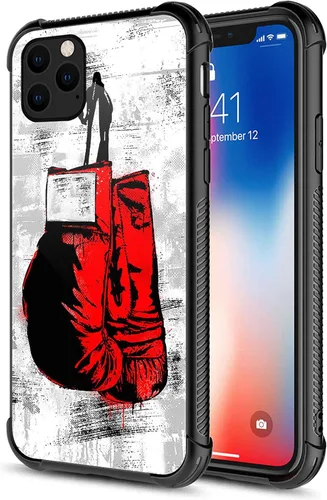 Vista 24 de CARLOCA Funda compatible con iPhone 13 Pro Max, diseño gráfico de identidad de grano de madera negra y roja, a prueba de golpes, antiarañazos