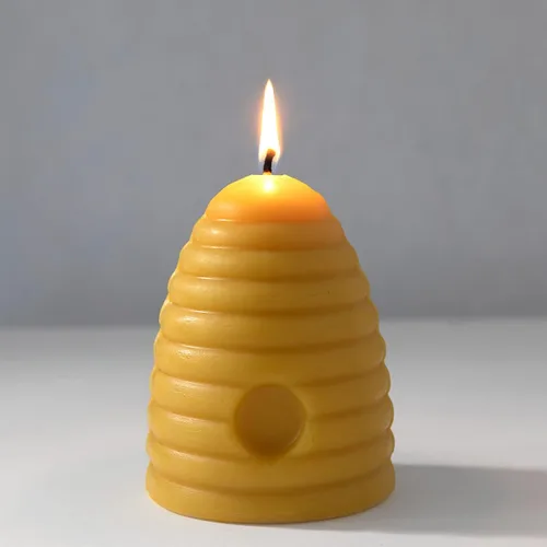 Vista 2 de The Beeswax Co. - Vela grande de cera de abejas de colmena – Perfumada a miel natural, de larga duración y ecológica, mecha de algodón, cera