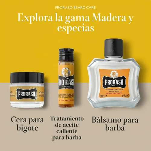 Vista 3 de Proraso Juego de tratamiento de barba de aceite caliente, 0.6 fl z (paquete de 1)