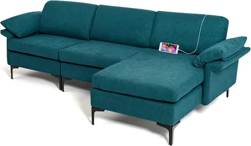 Vista 19 de Giantex Juego de 2 sofás individuales, silla decorativa, con cómodo cojín de 5 pulgadas, reposabrazos con cremallera, patas de acero, sillón de sala