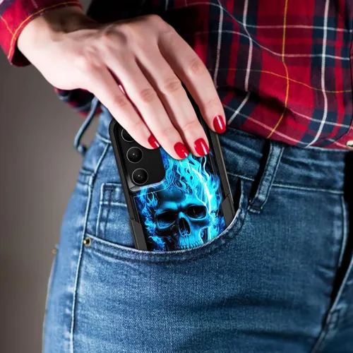 Vista 182 de Funda para Galaxy A14 5G, resistente de doble capa híbrida de policarbonato duro, goma suave, a prueba de golpes, funda protectora resistente