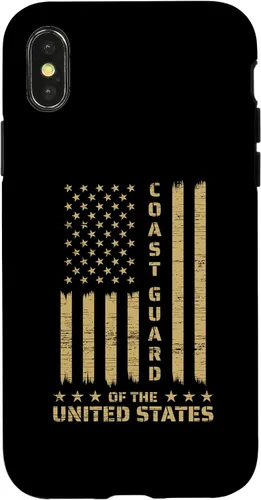 Vista 5 de Funda USCG de la Guardia Costera de Estados Unidos y la bandera estadounidense USCG para iPhone 16