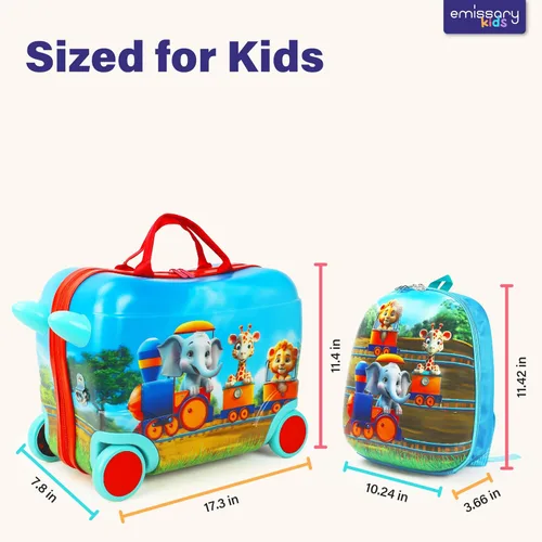 Vista 4 de Emissary Equipaje de paseo con ruedas para niños y niñas, Varios colores, Estilo B