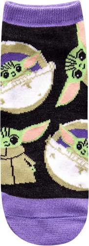 Vista 6 de STAR WARS Baby Yoda Come to the Cute Side JuniorsWomens 5 Pack Ankle Socks