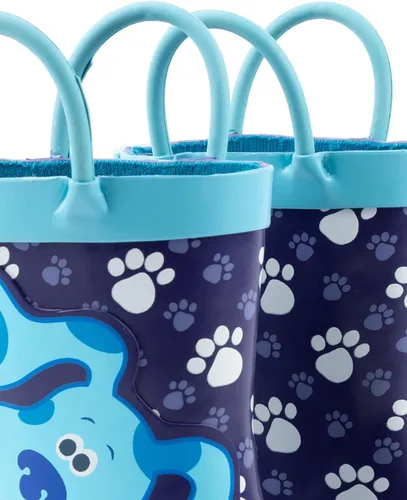 Vista 5 de Blue's Clues And You Wellies - Botas de agua para niños y niñas Animated Blue Puppy Lets Play Wellington Botas resistentes al agua Zapatos