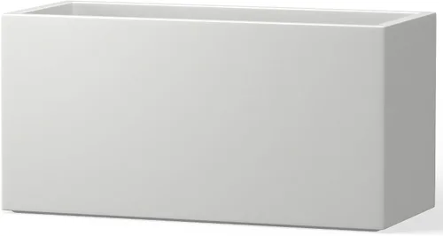 Vista 21 de Kante Macetero rectangular de hormigón de 23.2 pulgadas de largo, macetas grandes para interiores y exteriores con orificio de drenaje y tapón